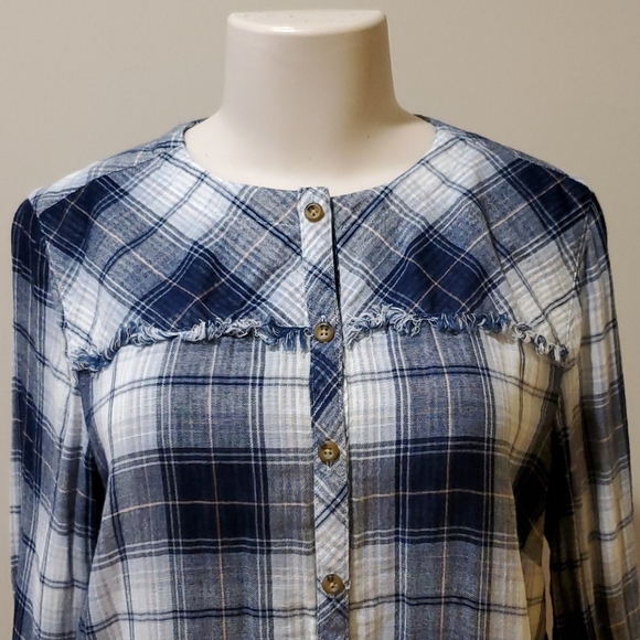 J. Jill plaid button front tunic - Picture 2 of 4
